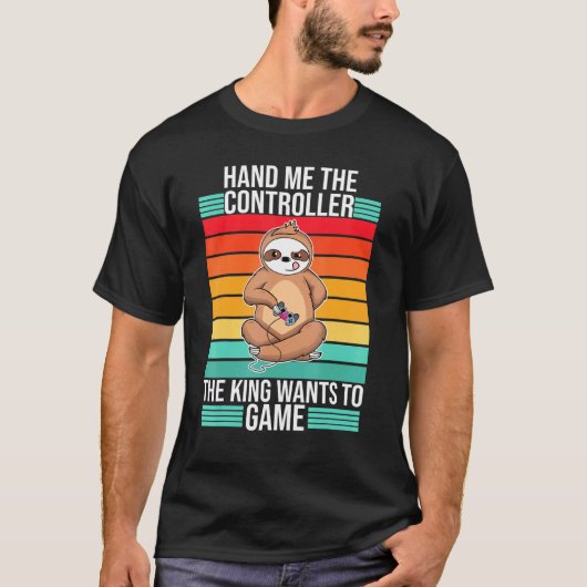 T-shirt Jeu Mains Moi Le Contrôleur King Console Gamer (Devant)
