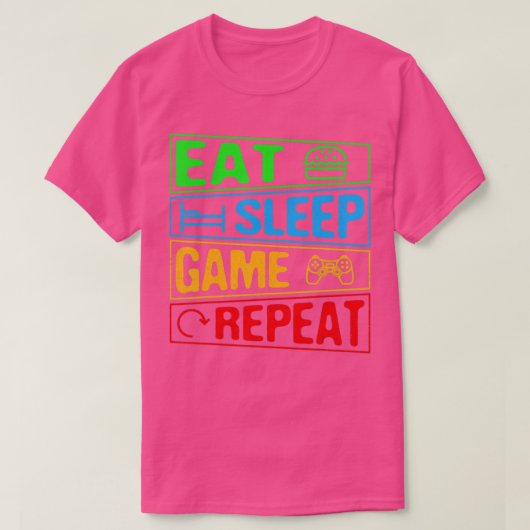 T-shirt Jeu Manger Dormir Jeu Répéter Cadeau Multijoueur V (Design devant)