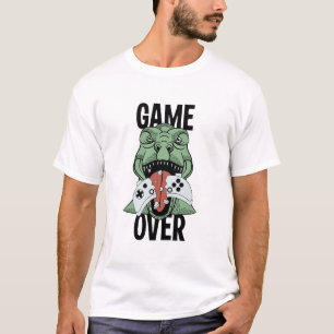 T-shirt Jeu mignon sur T-Rex Dinosaur Joueurs vidéo