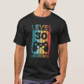T-shirt Jeu niveau 30 déverrouillé 30e anniversaire Jeu ca (Devant)