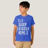T-shirt jeu olympique manger dormir soccer répéter joueur (Devant entier)