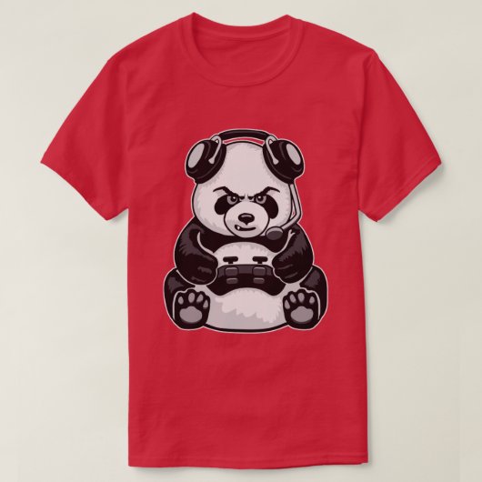 T-shirt Jeu Panda drôle mignonne Ours Vidéo Gamer (Design devant)