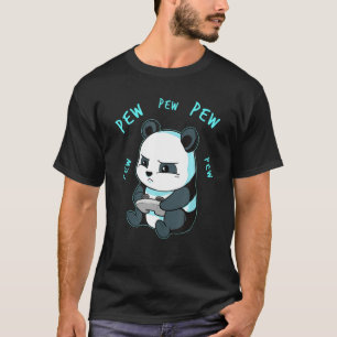 T-shirt Jeu Panda Pew Jeu Vidéo Jeu Ordinateur