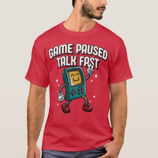 T-shirt Jeu Pausedalk Fast Funny Gamer Humour Jeu Vid v