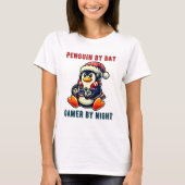 T-shirt Jeu Penguin Noël Drôle Pew Pew (Devant)