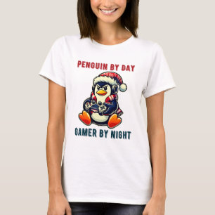 T-shirt Jeu Penguin Noël Drôle Pew Pew