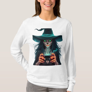 T-shirt Jeu PlayStation Halloween - Éffrayant PS5 Witch Co