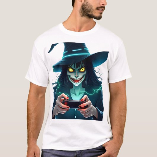 T-shirt Jeu PlayStation Halloween - PS5 Éffrayant (Devant)