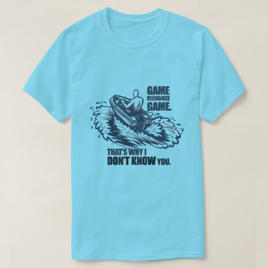 T-shirt Jeu Reconnaît Jeu Graphisme Bateau Pêche (Design devant)