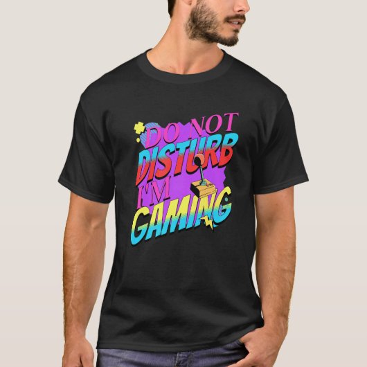 T-shirt Jeu Retro 80s Ne dérange pas Je suis Jeu (Devant)