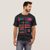 T-shirt Jeu Rétro : Un Paradis Pixelé (Devant entier)