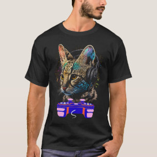 T-shirt Jeu Savannah Chat Joueur Animal Vidéo Joueur Homme