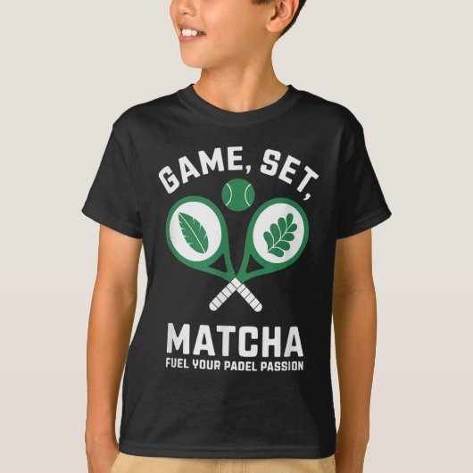 T-shirt Jeu, Set, Matcha Design - Padel Enthousiaste Motiv (Devant)