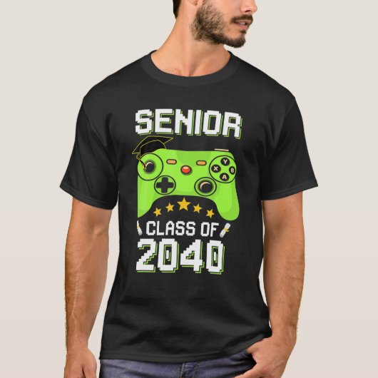 T-shirt Jeu Sur Classe De 2040 Funny School Graduation Ga (Devant)