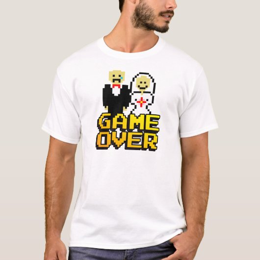 T-shirt Jeu sur le mariage (8 bits) (Devant)