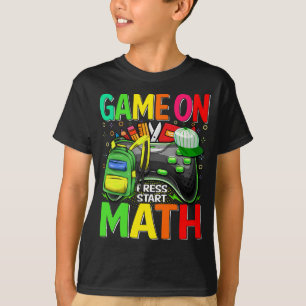 T-shirt Jeu sur Math Premier Jour Joueur Retour à l'école