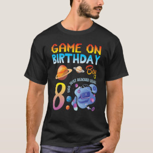 T-shirt Jeu Sur Mon Jeu D'Anniversaire Gamer Boy Vient D'A