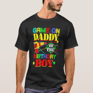 T-shirt Jeu Sur Papa Of The Birthday Boy Daddy Papa