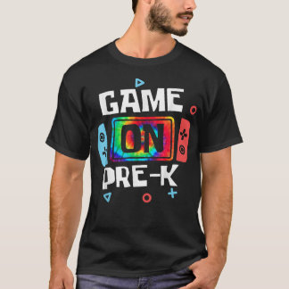T-shirt Jeu Sur PréK Retour À L'École Tie Dye Vidéo Jeu Ga