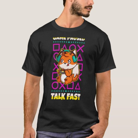 T-shirt Jeu suspendu Parler Vidéo Rapide Jeu Fox (Devant)