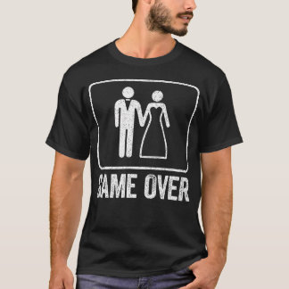 T-shirt Jeu Terminé Enterrement de Vie de Garçon Drôle pou