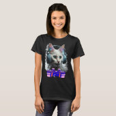 T-shirt Jeu Turc Angora Chat Joueur Animal Vidéo Jeu (Devant entier)