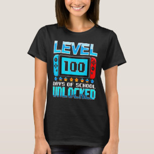 T-shirt Jeu Vidéo 100e Jour Enseignant 100 Jours De L'Écol