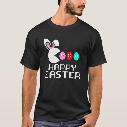 T-shirt Jeu Vidéo Amusant Bunny Oeufs Garçons Filles Migno (Devant)