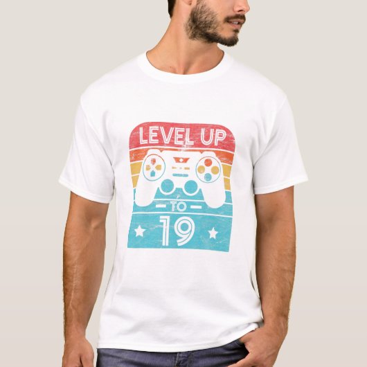 T-shirt Jeu Vidéo Anniversaire 19 ans (Devant)