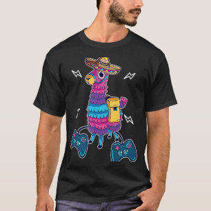 T-shirt Jeu vidéo Cinco de Mayo Llama Pinata et Game Con