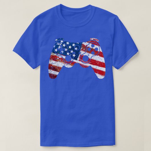 T-shirt Jeu vidéo classique Retro American Flag 4 juillet (Design devant)