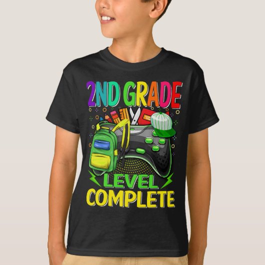 T-shirt Jeu vidéo complet de 2e année (Devant)