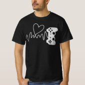 T-shirt Jeu vidéo de Gamer Heartbeat (Devant)