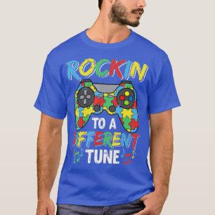 T-shirt Jeu Vidéo De Jeu Rocking À Différents Autisme Tune