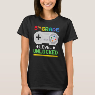 T-shirt Jeu vidéo de joueur déverrouillé de cinquième anné