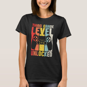 T-shirt Jeu vidéo de troisième année amusant déverrouillé