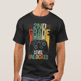 T-shirt Jeu vidéo déverrouillé de 2e année Vintage