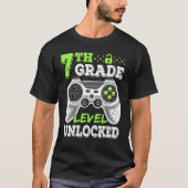 T-shirt Jeu vidéo déverrouillé de 7e année à l'école (Devant)