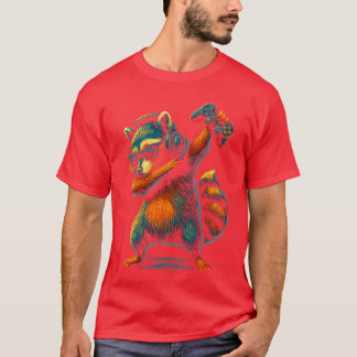 T-shirt Jeu vidéo drôle de Raton laveur Dabbing Jeux vidéo