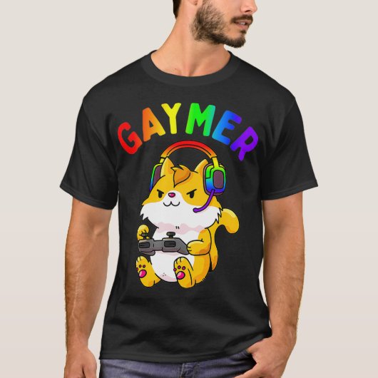 T-shirt Jeu vidéo Gaymer Gay pride Drapeau Gamer LGBTQ Jeu (Devant)
