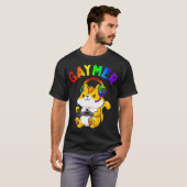 T-shirt Jeu vidéo Gaymer Gay pride Drapeau Gamer LGBTQ Jeu (Devant entier)