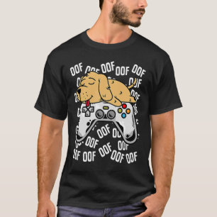 T-shirt Jeu Vidéo Golden Retriever Noob Oof Kids Boys Gi