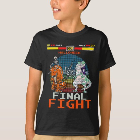 T-shirt Jeu vidéo Halloween T-rex Skeleton maman - Final (Devant)
