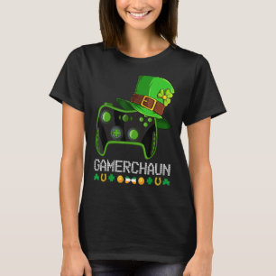 T-shirt Jeu vidéo Leprechaun Jour de la Saint Patrick Game