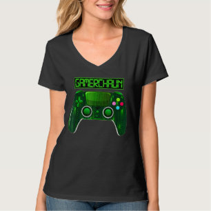 T-shirt Jeu vidéo Leprechaun Jour de la Saint Patrick Game