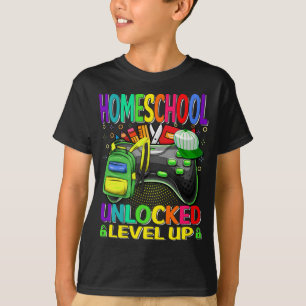 T-shirt Jeu vidéo Niveau supérieur déverrouillé à l'école