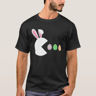 T-shirt Jeu Vidéo Oeufs Bunny Joueur de Pâques Enfants gar