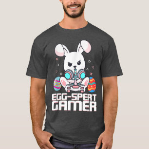 T-shirt Jeu Vidéo Pâques Bunny Gaming Contrôleur Gamer Bo