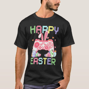 T-shirt Jeu Vidéo Pâques Bunny Gaming Contrôleur Gamer Bo
