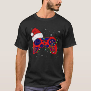 T-shirt Jeu Vidéo Père Noël Drôle Lights de Noël